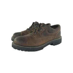Vintage Y2K Timberland Oxford Shoes Mens US 11 M Chunky BROWN Leather Derby